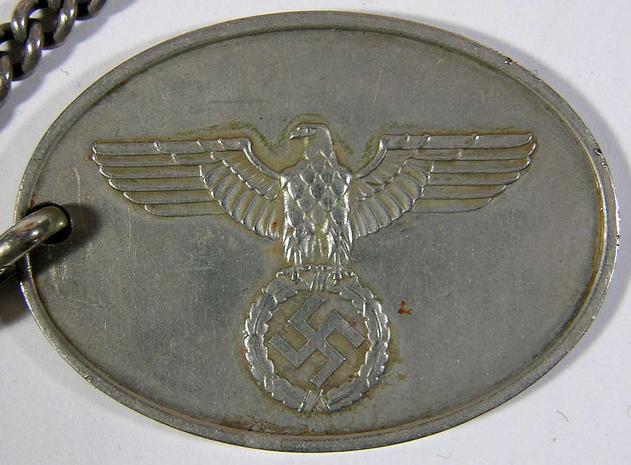 Geheime Staatspolizei (Gestapo) Warrant Disc with chain