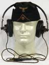 Armored vehicle (panzer) headset with rubberized earphones