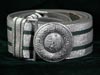 Army enlisted man's leather belt with aluminum buckle