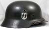 Waffen SS single decal M40 combat helmet
