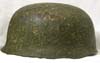 Luftwaffe M38 Fallschirmjager helmet with tropical khaki tan (Afrika) camouflage with zimmeritt outer finish