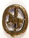 German Horseman's ( Reiterabzeichen) badge in bronze