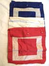 Set of three signal flags with carrying case cotton