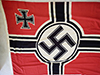 Kriegsmarine marked war flag with eagle over M