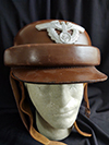 Near mint and named Polizei Gendarmerie motorcycle leather helmet by Erel