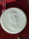 Early cased porcelain medallion of Adolf Hitler