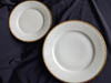 Extremely rare porcelain dinner plate and saucer made by SCHLAGGENWALD